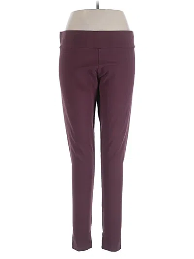 Pre-owned Logo Layers Active Pants In Burgundy