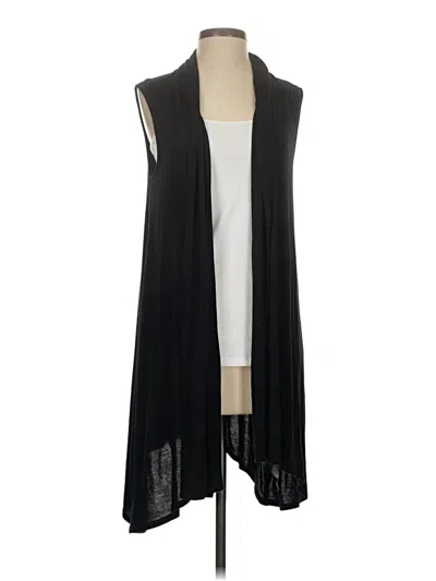Pre-owned Logo Layers Cardigan Sweater In Black