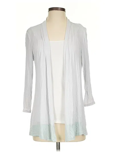 Pre-owned Logo Layers Cardigan Sweater In Gray