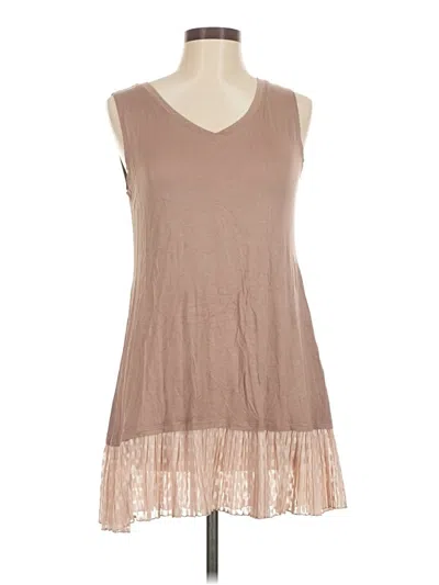 Pre-owned Logo Layers Casual Dress In Brown