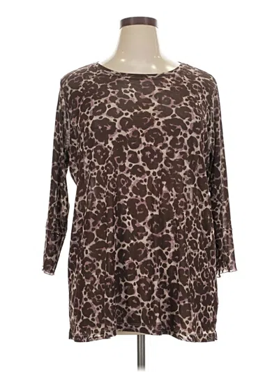 Pre-owned Logo Layers Casual Dress In Brown