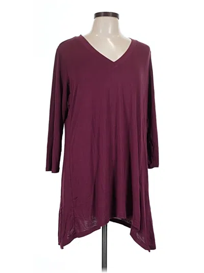 Pre-owned Logo Layers Casual Dress In Burgundy