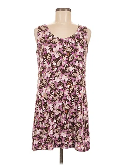 Pre-owned Logo Layers Casual Dress In Purple