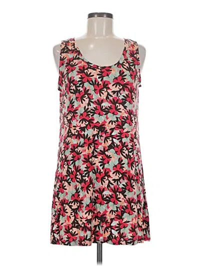 Pre-owned Logo Layers Casual Dress In Red