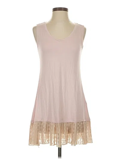 Pre-owned Logo Layers Casual Dress In Tan