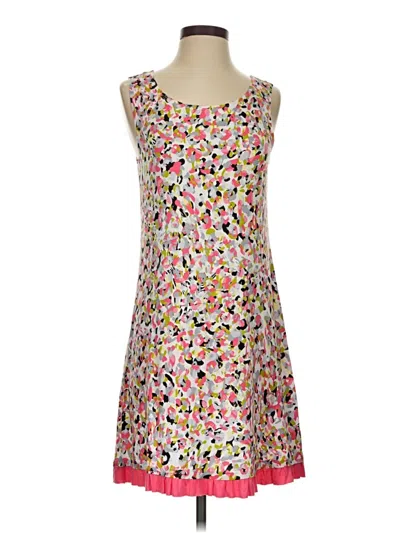 Pre-owned Logo Layers Cocktail Dress In Pink