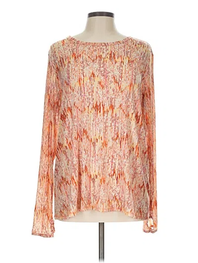Pre-owned Logo Layers Long Sleeve Blouse In Orange