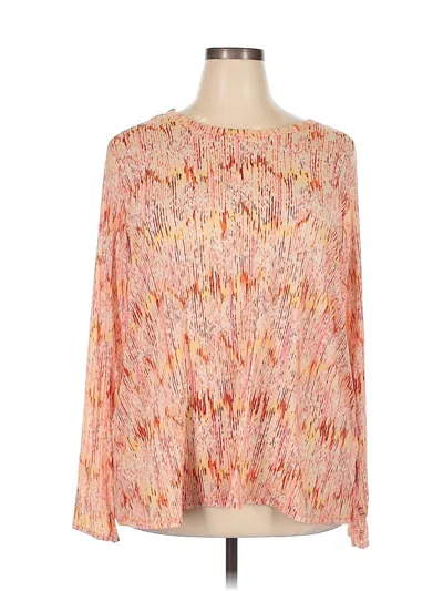 Pre-owned Logo Layers Long Sleeve Blouse In Pink