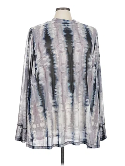 Pre-owned Logo Layers Long Sleeve Henley Shirt In Silver