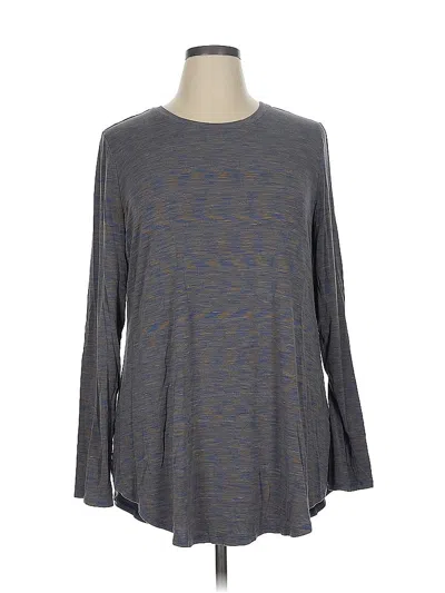 Pre-owned Logo Layers Long Sleeve T-shirt In Gray