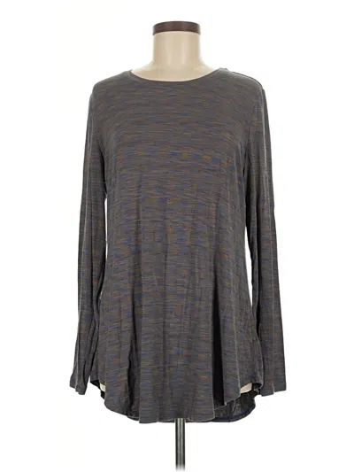 Pre-owned Logo Layers Long Sleeve T-shirt In Gray