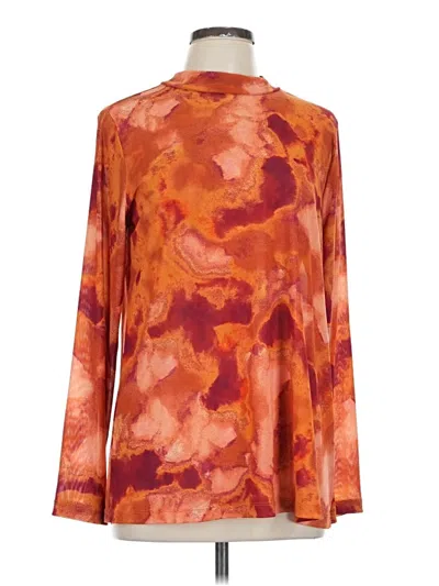 Pre-owned Logo Layers Long Sleeve Turtleneck In Orange