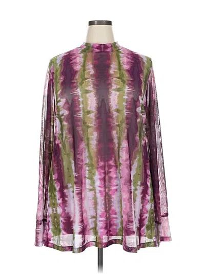 Pre-owned Logo Layers Long Sleeve Turtleneck In Purple