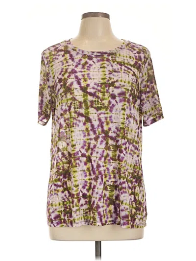 Pre-owned Logo Layers Short Sleeve Blouse In Purple
