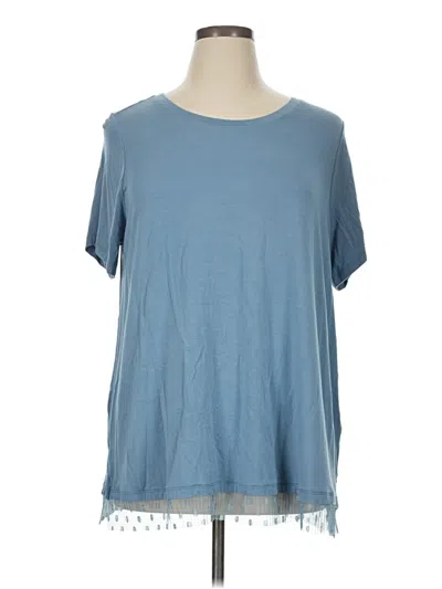 Pre-owned Logo Layers Short Sleeve T-shirt In Blue