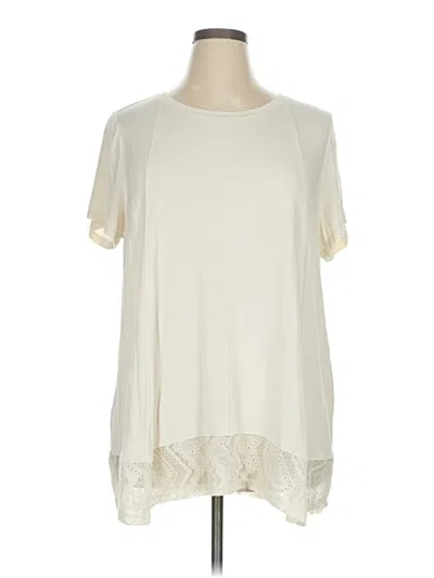 Pre-owned Logo Layers Short Sleeve T-shirt In White