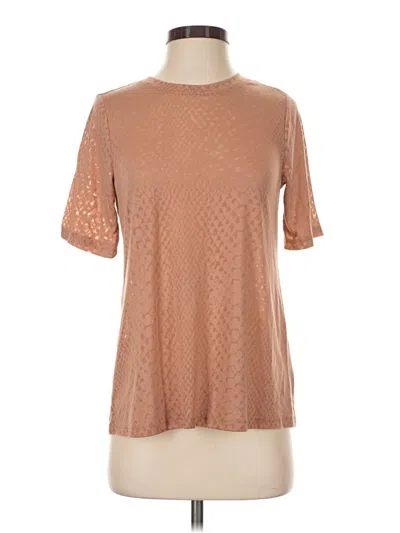Pre-owned Logo Layers Short Sleeve Turtleneck In Tan