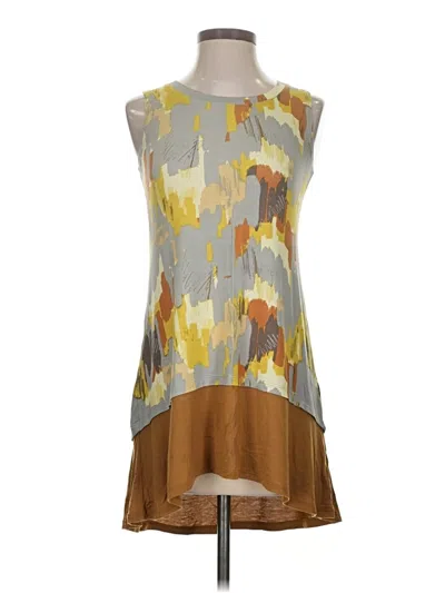 Pre-owned Logo Layers Sleeveless Blouse In Brown