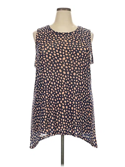 Pre-owned Logo Layers Sleeveless Blouse In Brown