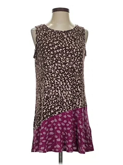 Pre-owned Logo Layers Sleeveless Blouse In Burgundy