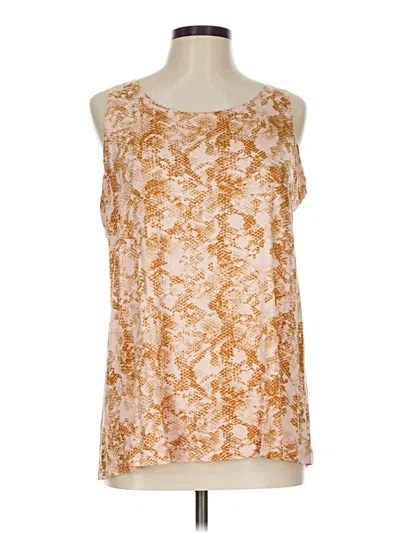 Pre-owned Logo Layers Sleeveless Blouse In Gold