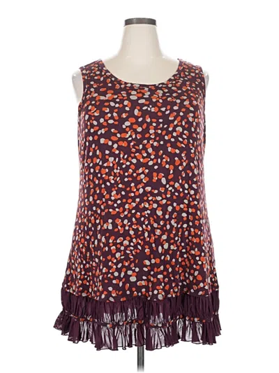 Pre-owned Logo Layers Sleeveless Blouse In Purple