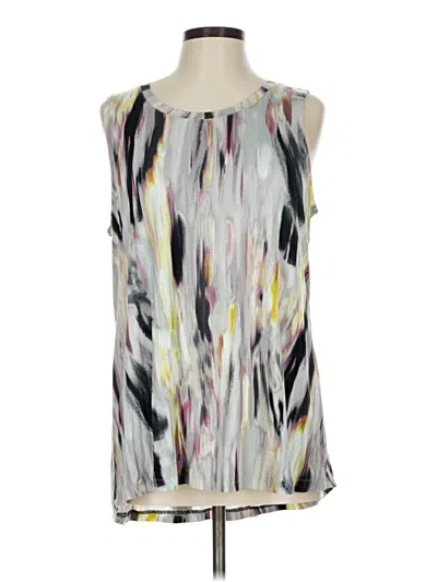 Pre-owned Logo Layers Sleeveless Blouse In Silver