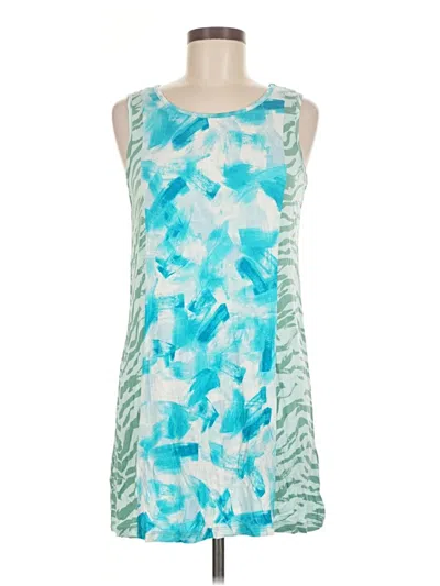 Pre-owned Logo Layers Sleeveless Blouse In Teal