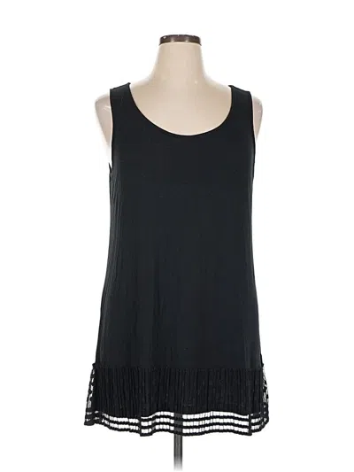 Pre-owned Logo Layers Sleeveless T-shirt In Black