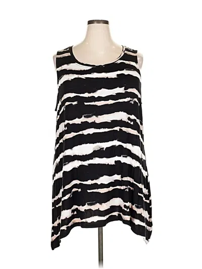 Pre-owned Logo Layers Sleeveless T-shirt In Black