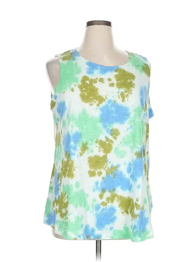 Pre-owned Logo Layers Sleeveless T-shirt In Green