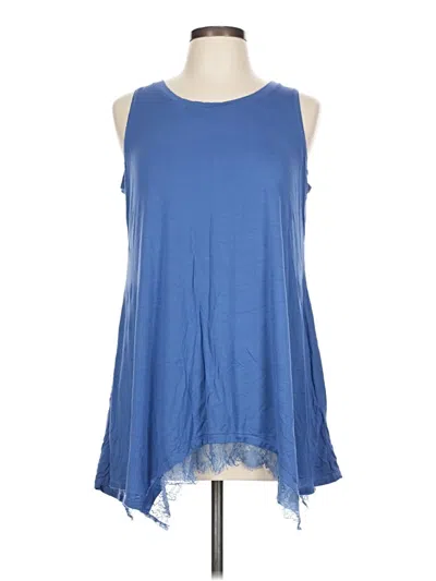 Pre-owned Logo Layers Sleeveless Top Blue Halter Neckline Tops