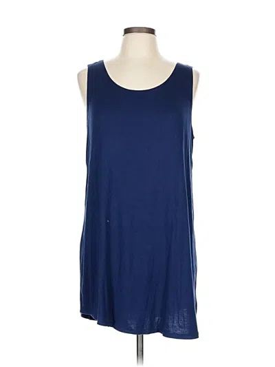 Pre-owned Logo Layers Sleeveless Top Blue Scoop Neck Tops