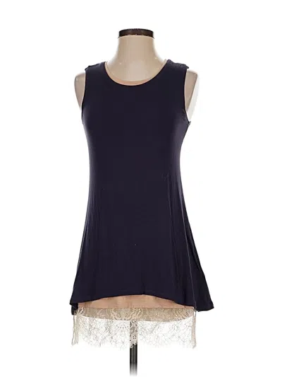Pre-owned Logo Layers Sleeveless Top Blue Scoop Neck Tops