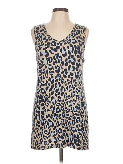 Pre-owned Logo Layers Sleeveless Top Blue V-neck Tops