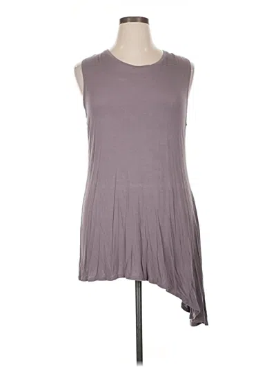 Pre-owned Logo Layers Sleeveless Top Gray Crew Neck Tops