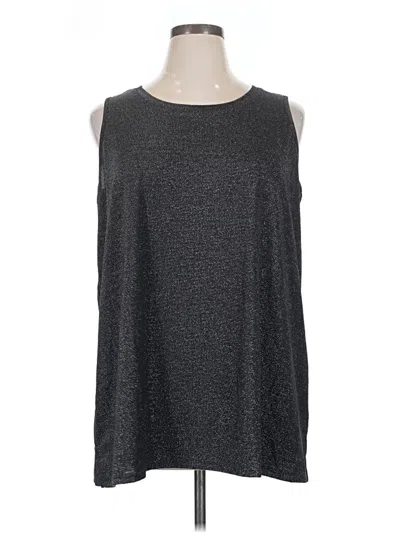 Pre-owned Logo Layers Sleeveless Top Gray Crew Neck Tops