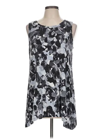 Pre-owned Logo Layers Sleeveless Top Gray Halter Neckline Tops