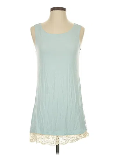 Pre-owned Logo Layers Sleeveless Top Teal Scoop Neck Tops