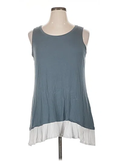 Pre-owned Logo Layers Sleeveless T-shirt In Blue