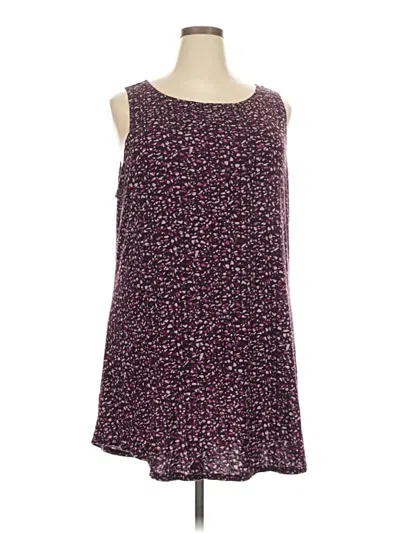 Pre-owned Logo Layers Sleeveless T-shirt In Purple