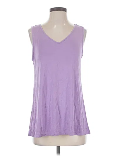 Pre-owned Logo Layers Sleeveless T-shirt In Purple