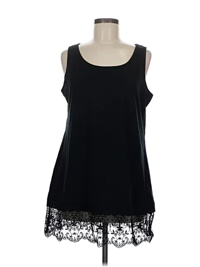 Pre-owned Logo Layers Tank Top Black Strapless Neckline Tops