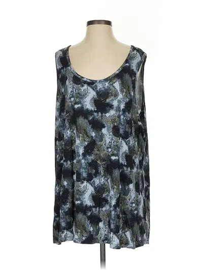 Pre-owned Logo Layers Tank Top Blue Strapless Neckline Tops