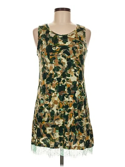 Pre-owned Logo Layers Tank Top Gold Square Neckline Tops