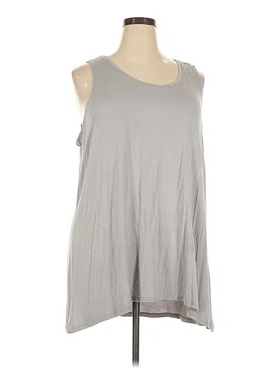 Pre-owned Logo Layers Tank Top Gray Crew Neck Tops
