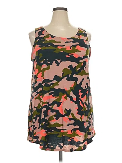 Pre-owned Logo Layers Tank Top Pink Strapless Neckline Tops