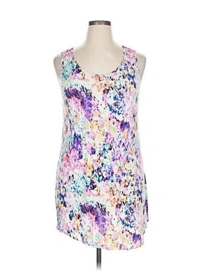 Pre-owned Logo Layers Tank Top Purple Halter Neckline Tops