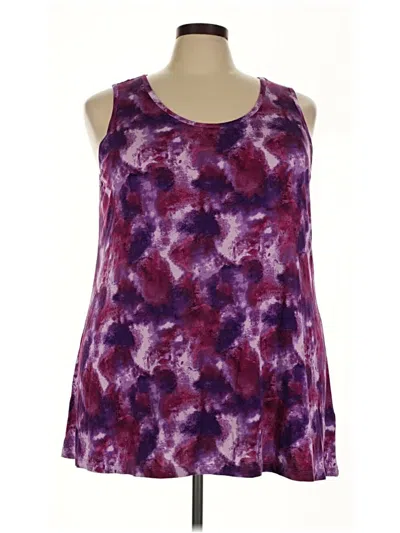 Pre-owned Logo Layers Tank Top Purple Halter Neckline Tops
