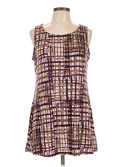 Pre-owned Logo Layers Tank Top Purple Square Neckline Tops